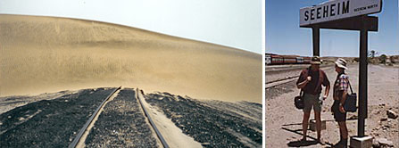 Bild: Namib-Wüste mit Bahnstation